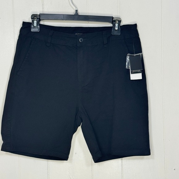 And Now This Mens Chino‎ Shorts Size 29 Black Mid Rise Pockets Belt Loops New - Picture 1 of 15